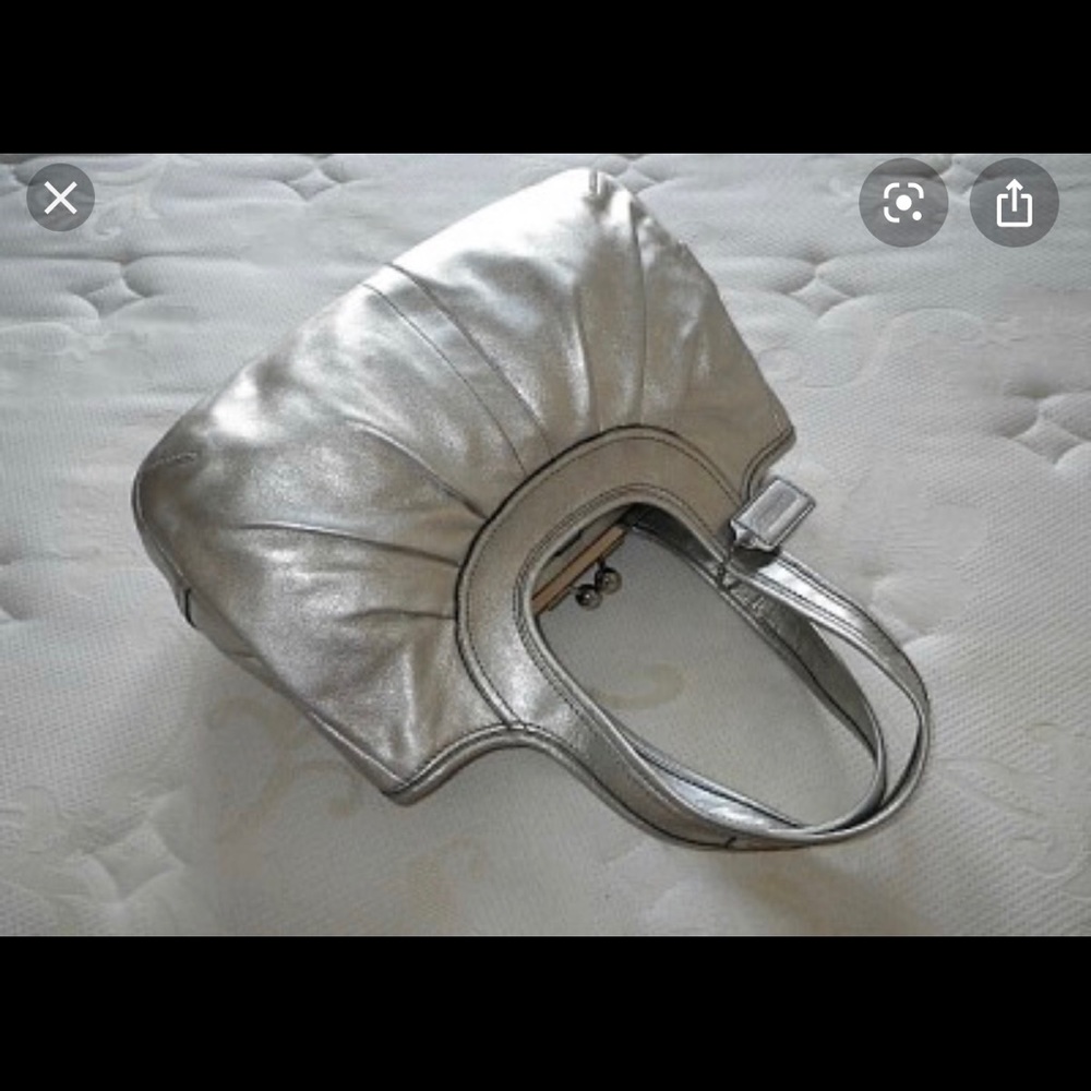 Coach Ergo silver metallic bag